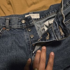Women's Dad Topshop Blue Denim Jeans